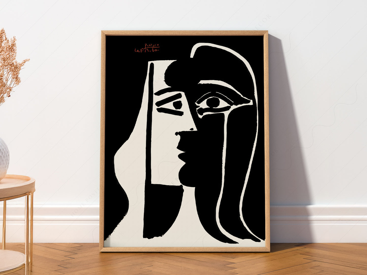 Pablo Picasso, Two Faces, Black White Wall Art