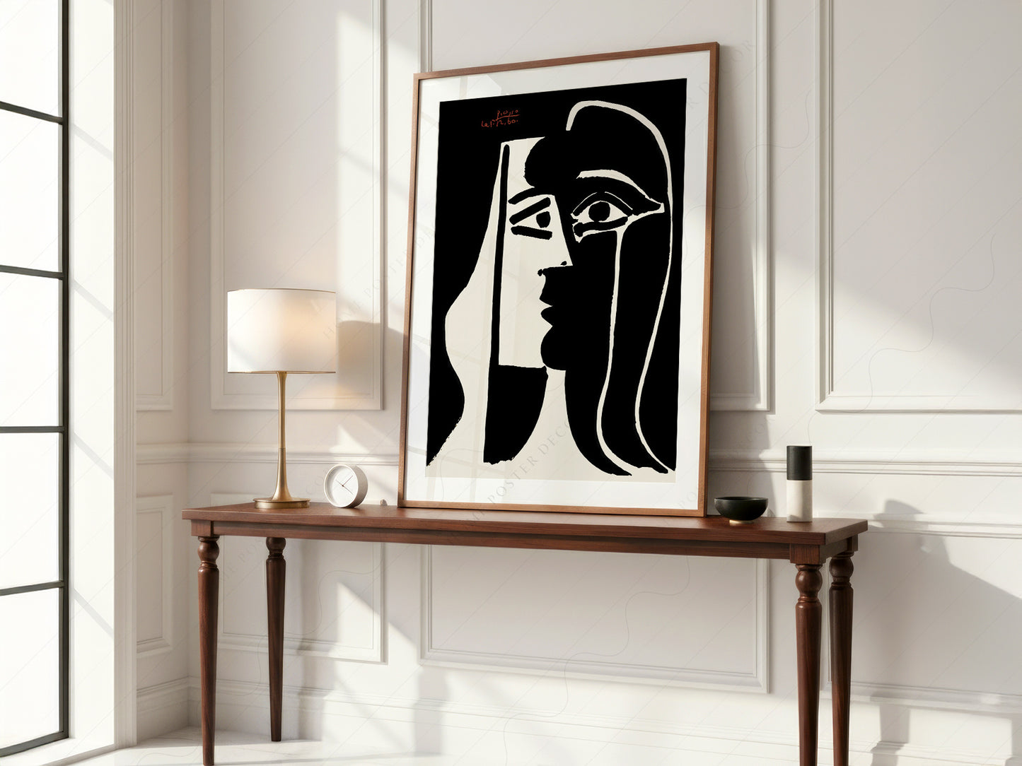 Pablo Picasso, Two Faces, Black White Wall Art