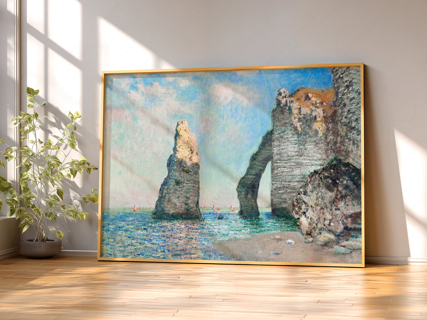 Claude Monet Poster, Cliff of Aval, Auburtin at Étretat