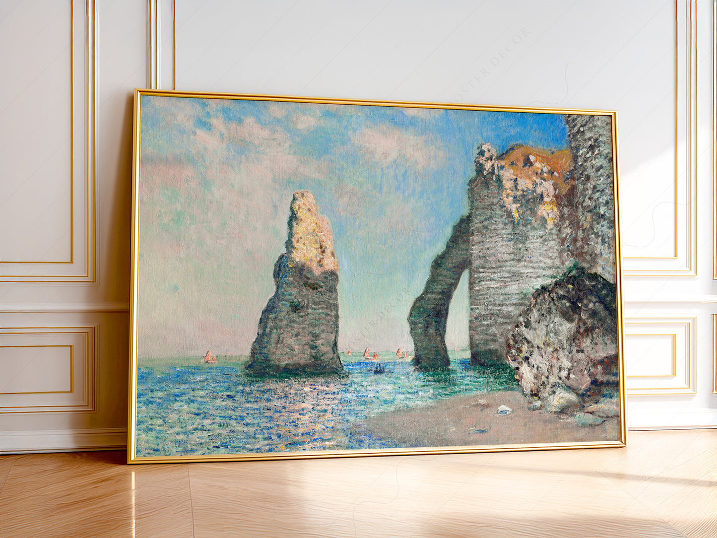 Claude Monet Poster, Cliff of Aval, Auburtin at Étretat