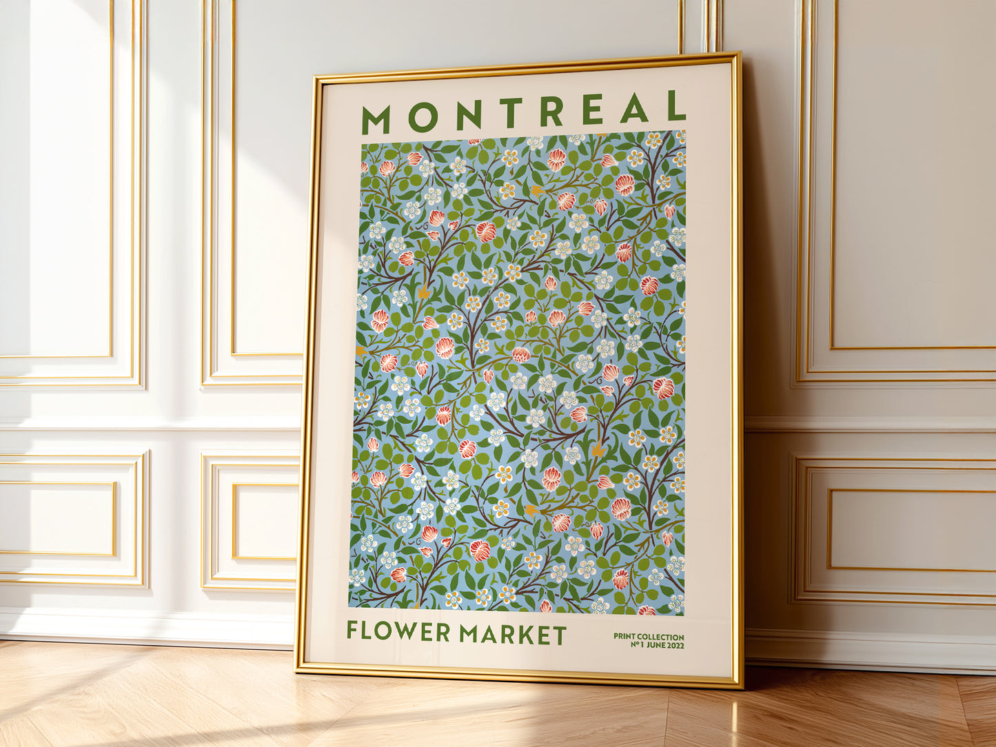 Flower Market Montreal, Famous City Poster, Gift Idea, Floral Wall Art