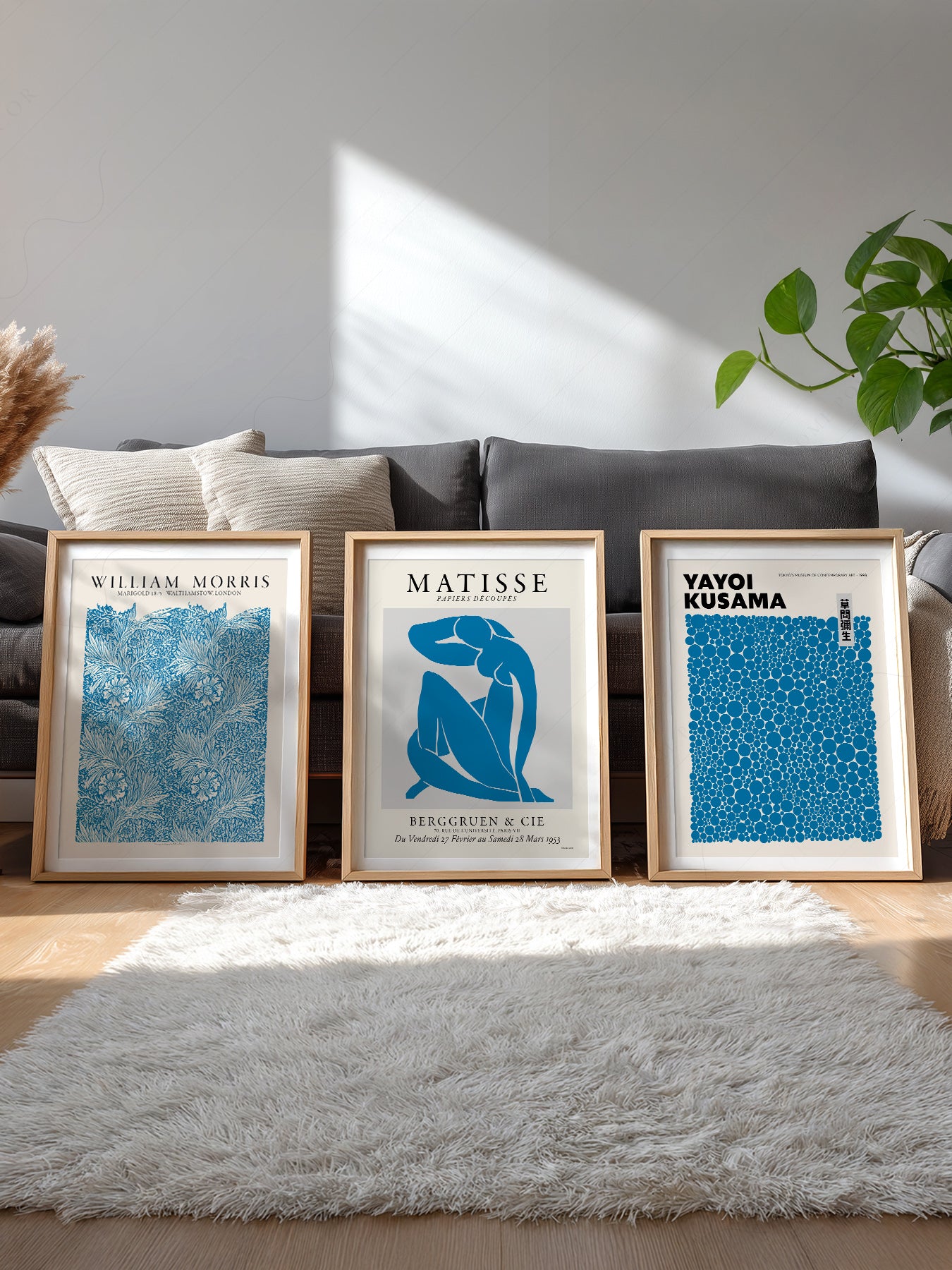 Matisse William Morris Kusama Blue Print Set – Gallery – gallery wall art poster