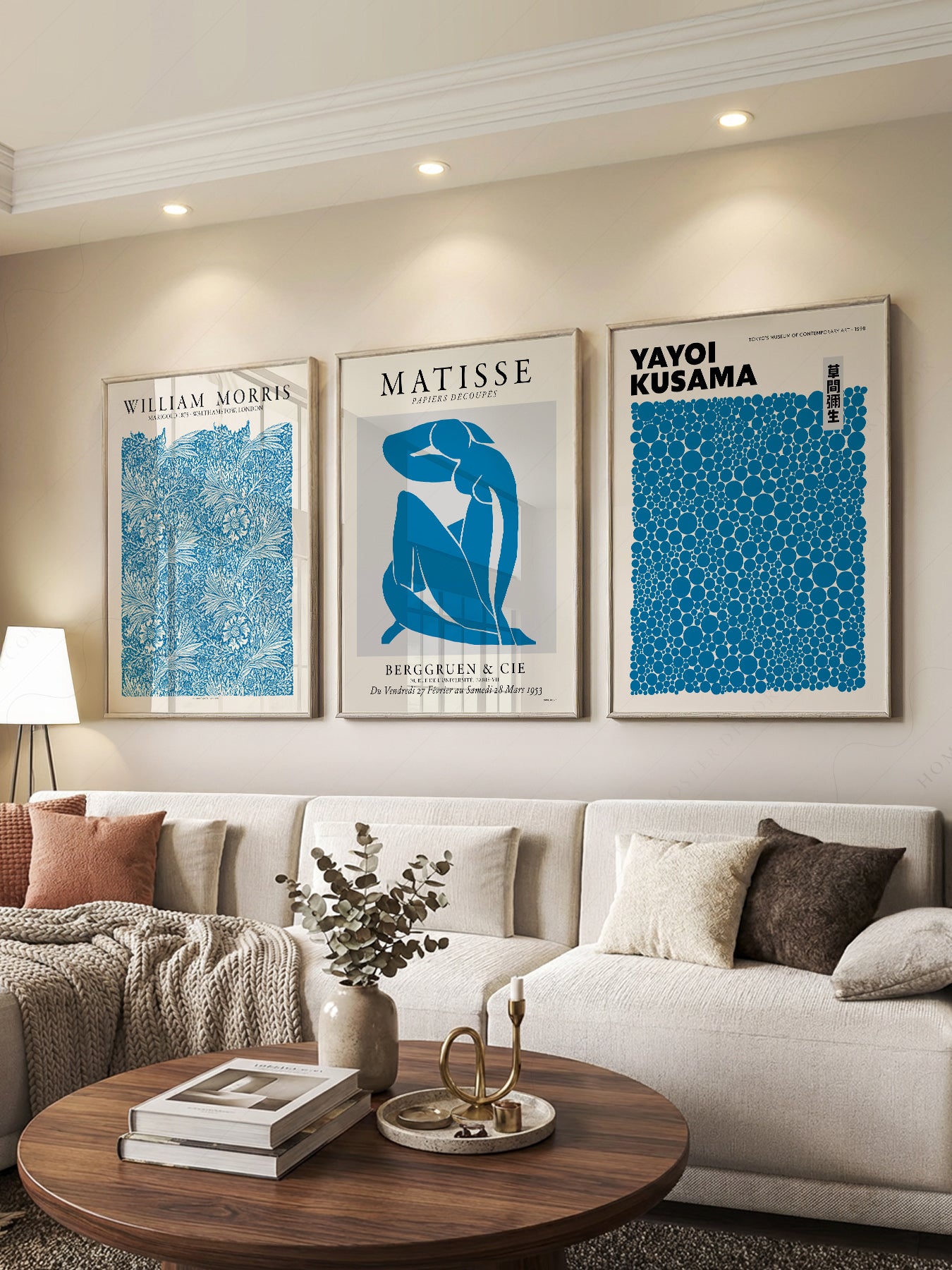 Matisse William Morris Kusama Blue Print Set – Gallery – art poster for living room