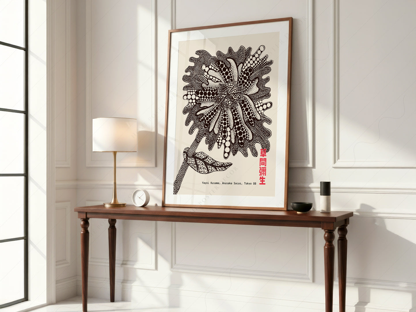 Yayoi Kusama Print, Contemporary Wall Decor, Flower Art