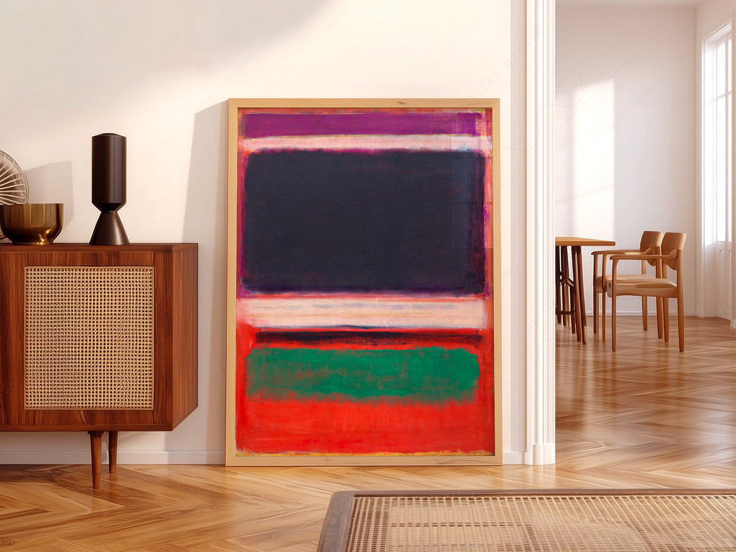 Gallery wall featuring Mark Rothko Untitled fine art print