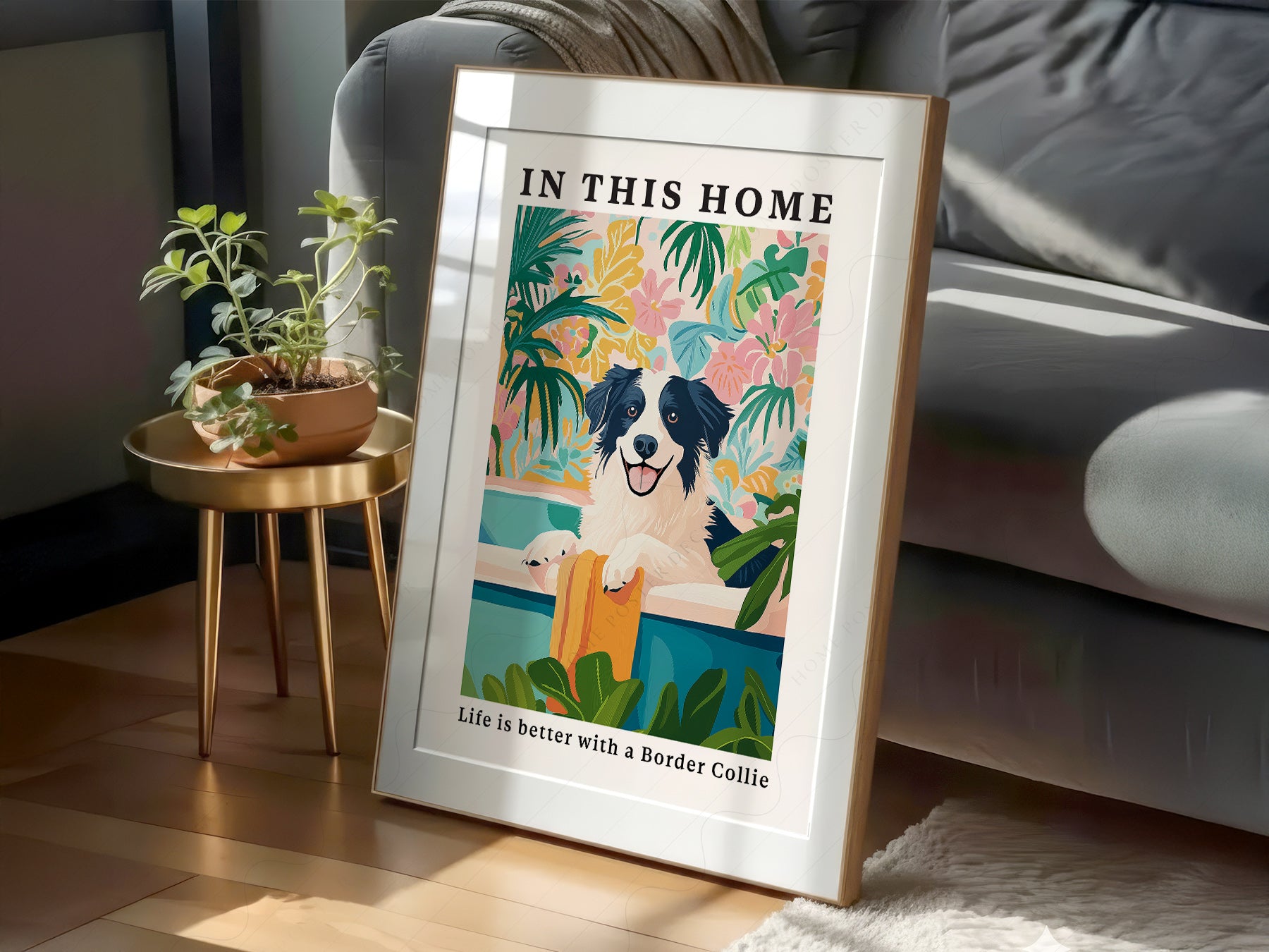 Gallery wall featuring Border Collie Wall fine art print