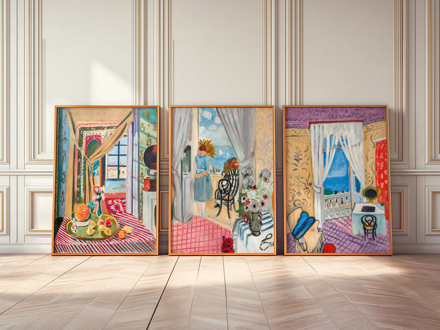 Multiple size options for Henri Matisse Set of 3 Prints wall art print display