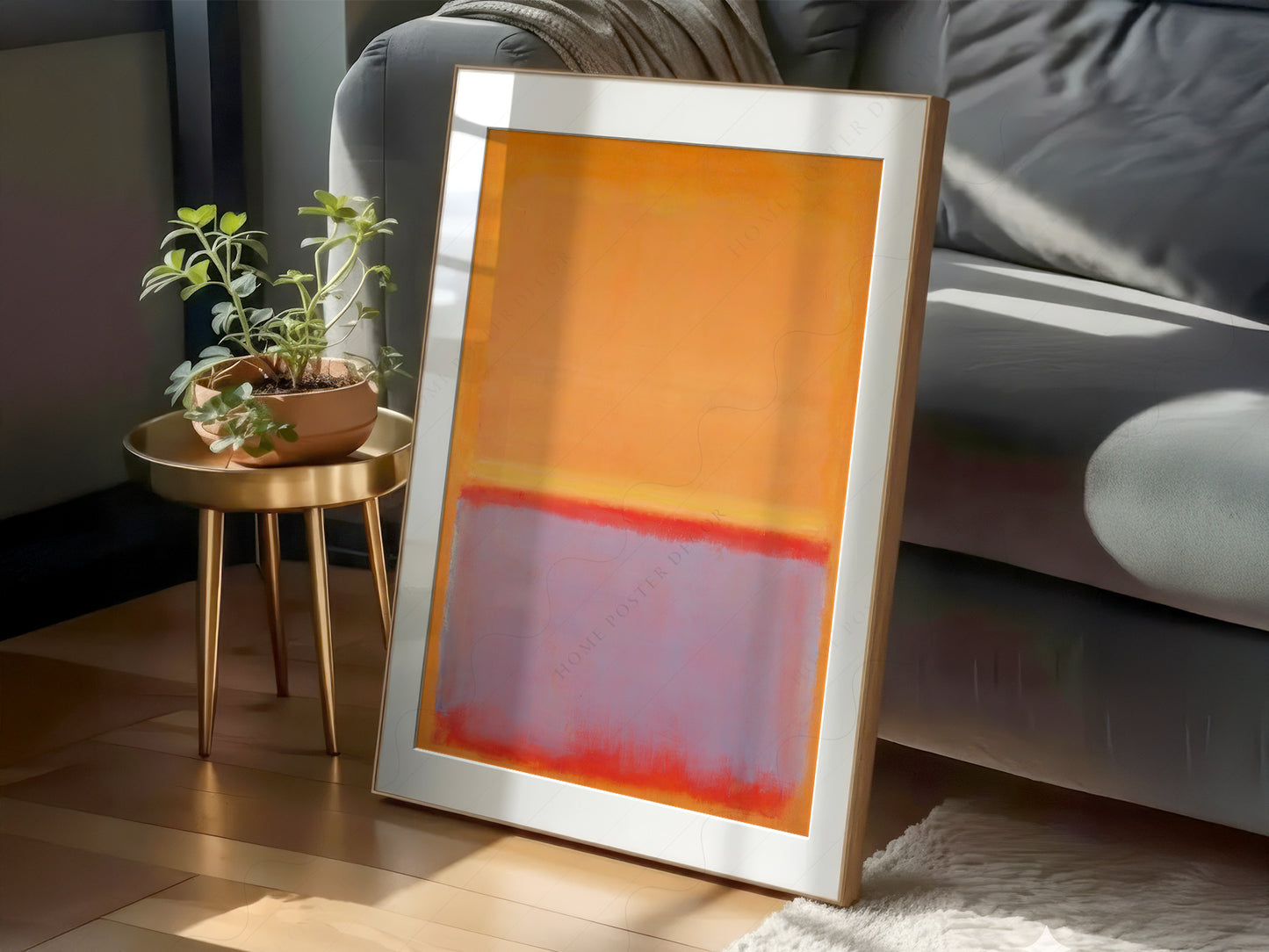 Close-up of Mark Rothko Untitled Orange archival print on Premium Matte Paper