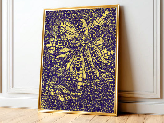 Yayoi Kusama Print, Contemporary Wall Decor, Flower Art