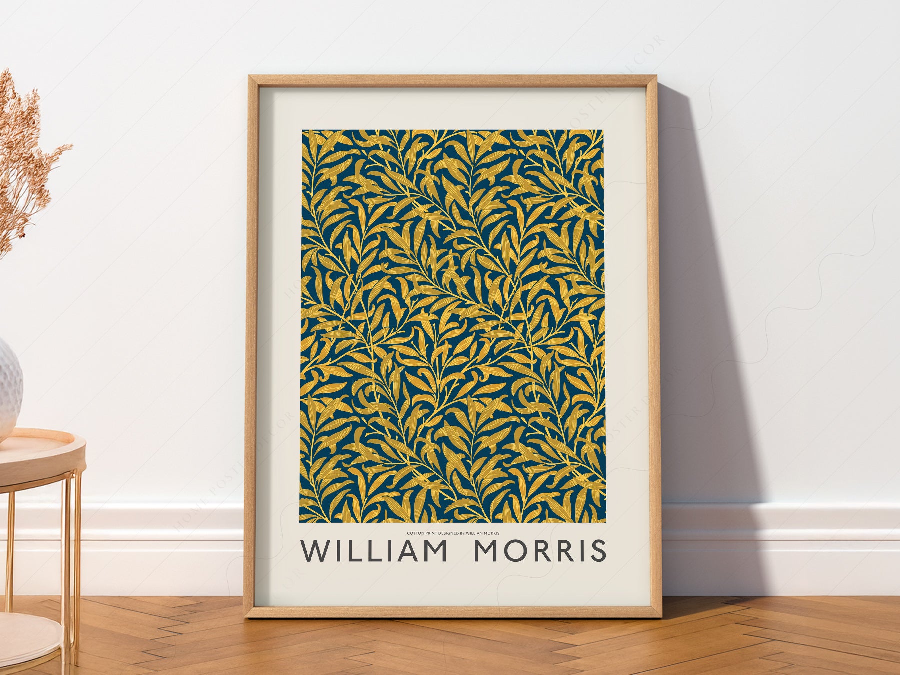 William Morris Willow Bough print on 100% Cotton Matte Paper – texture detail