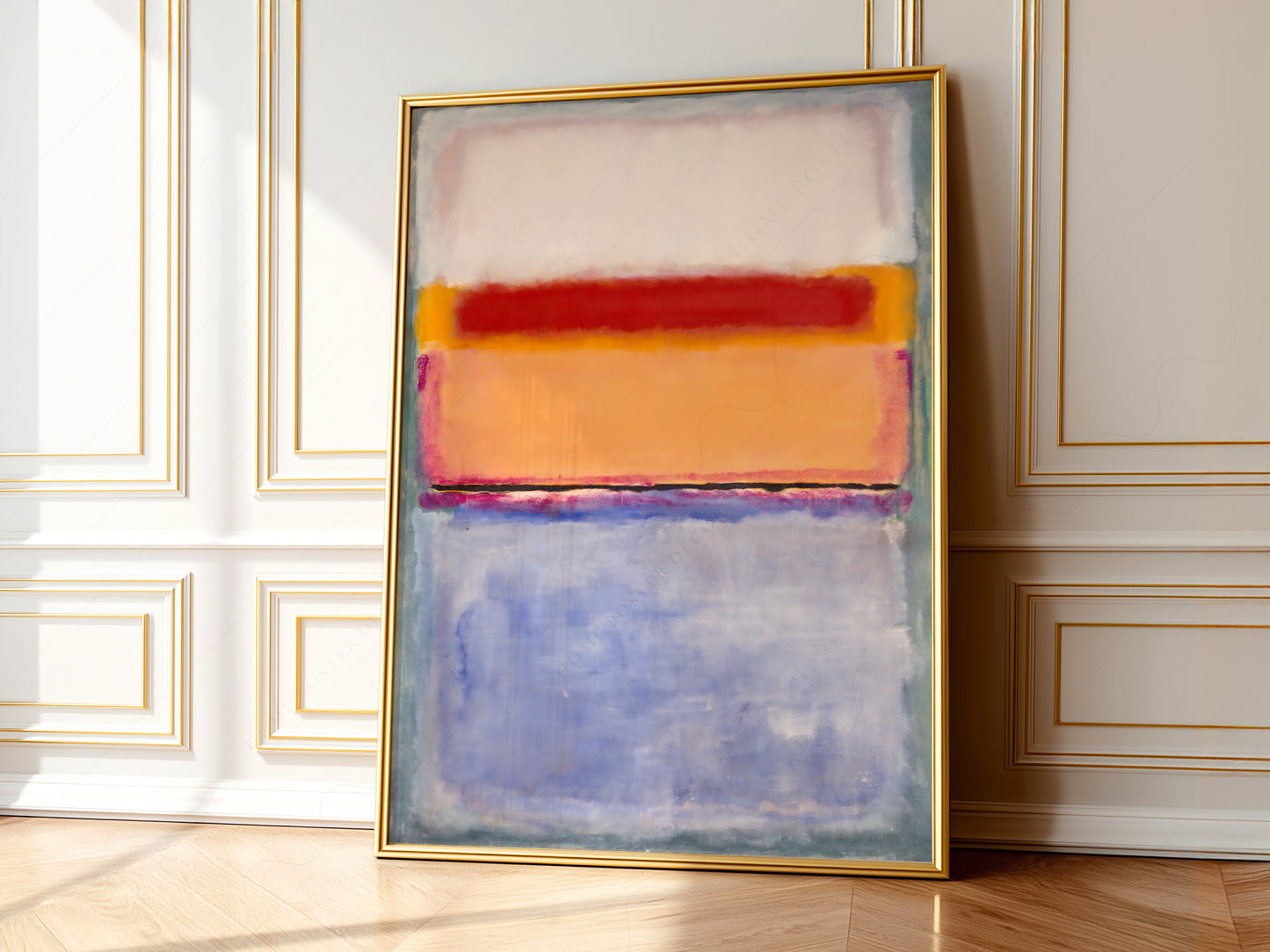 Mark Rothko Untitled Color Field in a light-filled Japandi-inspired living space