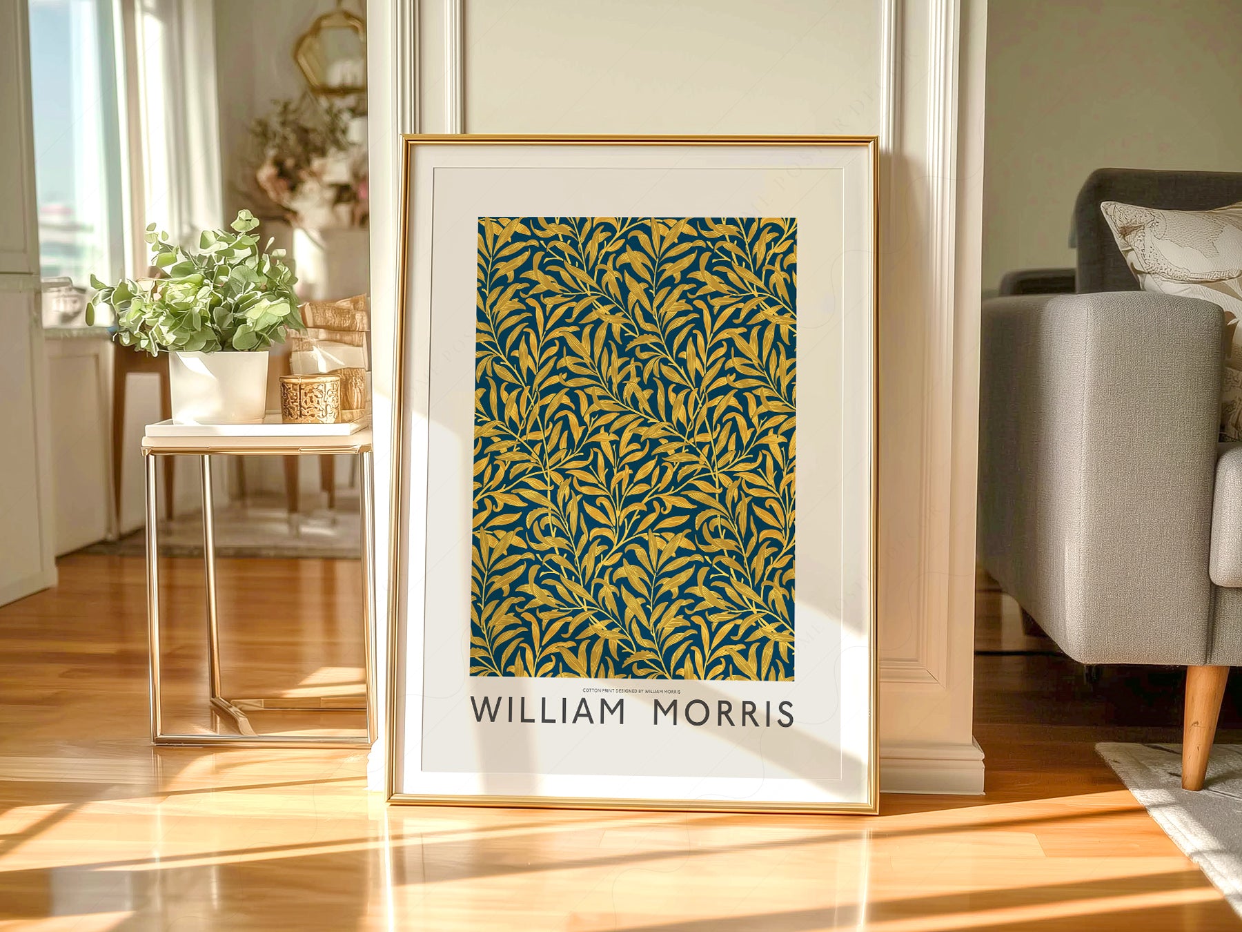 Close-up of William Morris Willow Bough archival print on Premium Matte Paper