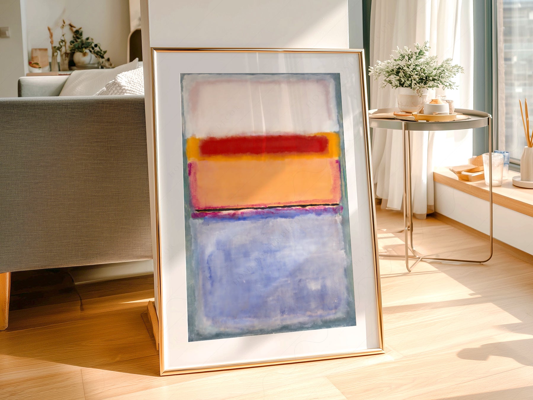 Gallery wall featuring Mark Rothko Untitled Color Field fine art print