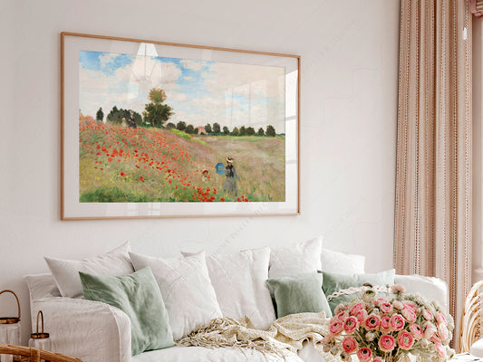 Claude Monet Poster, Étretat, The Poppy Field near Argenteuil, 1873