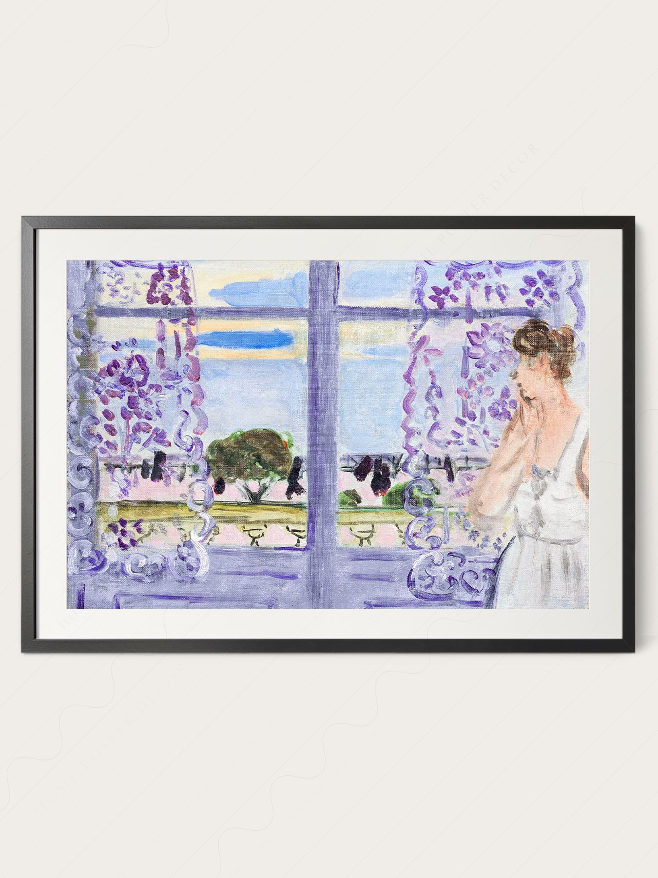 Gallery wall featuring Henri Matisse Femme auprès de la fenêtre fine art print