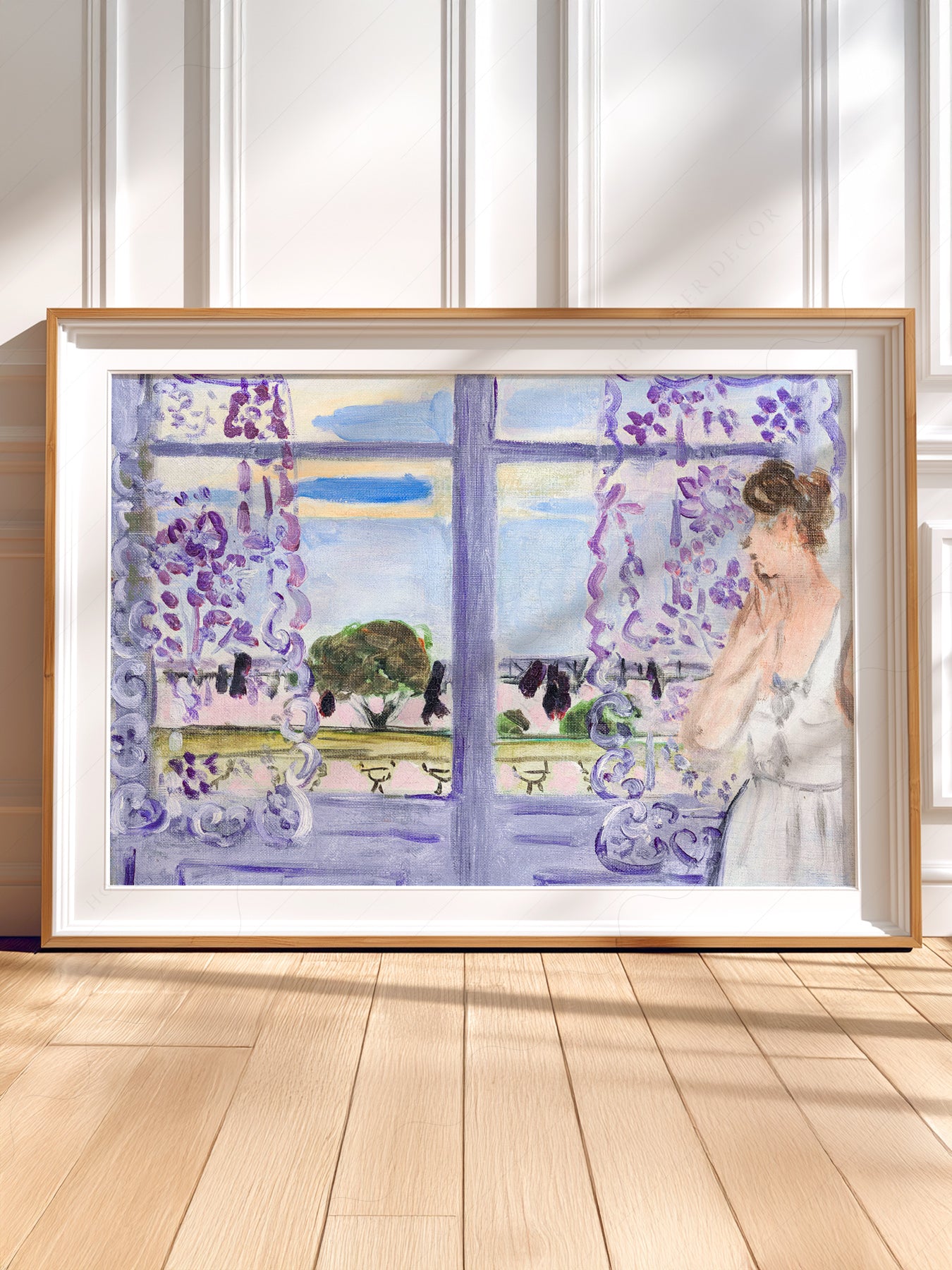 Henri Matisse wall art in a cozy home study or reading room