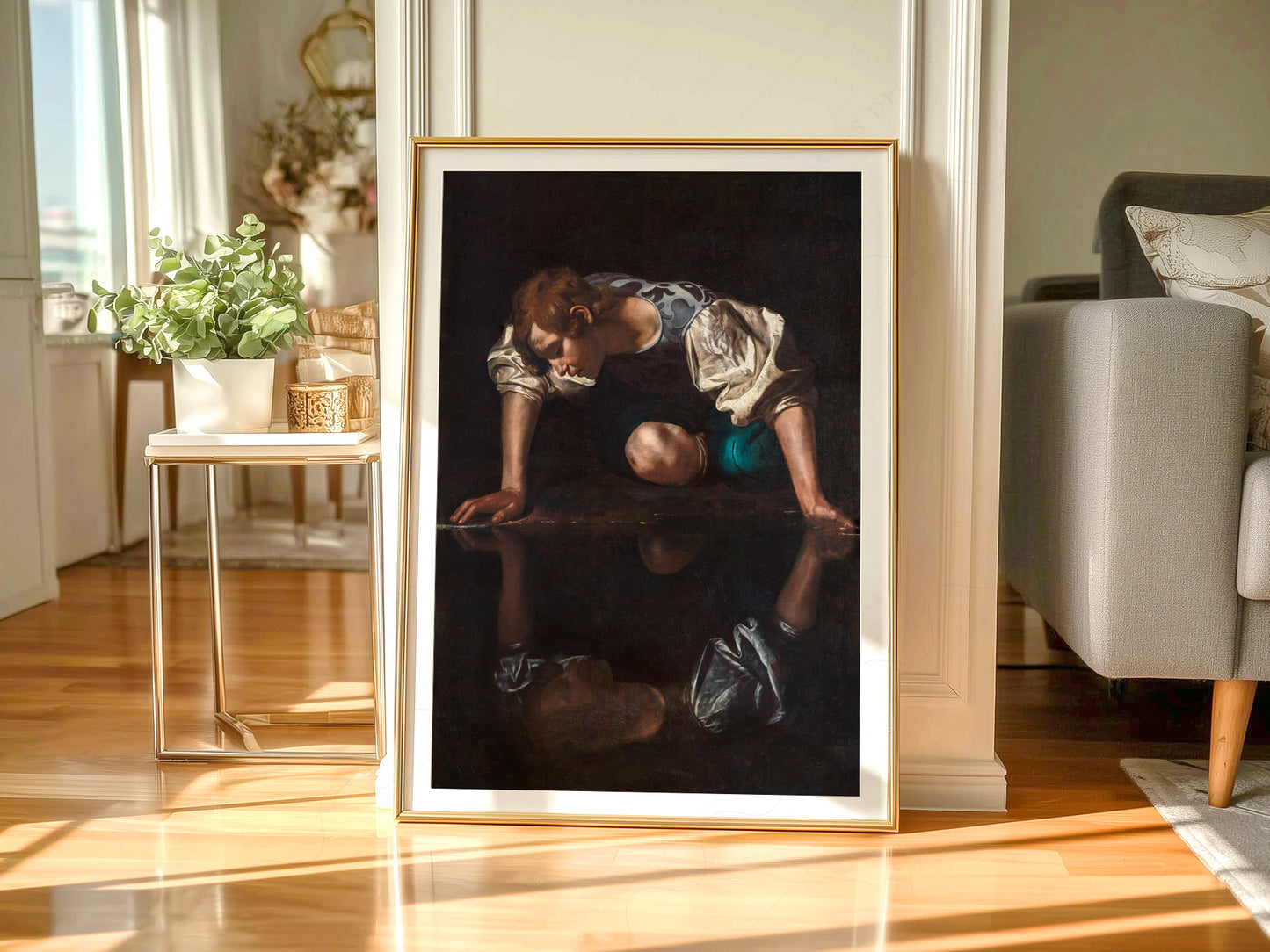 Caravaggio Narcissus Art Print – Baroque Masterpiece Wall Art Poster