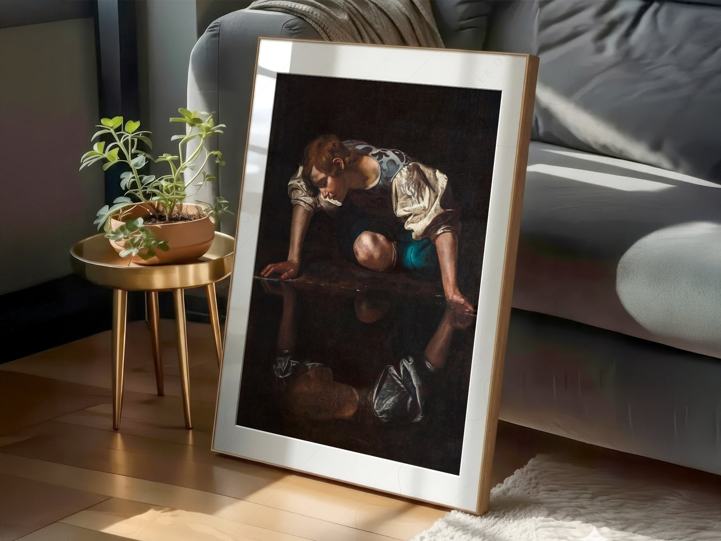 Caravaggio Narcissus Art Print – Baroque Masterpiece Wall Art Poster