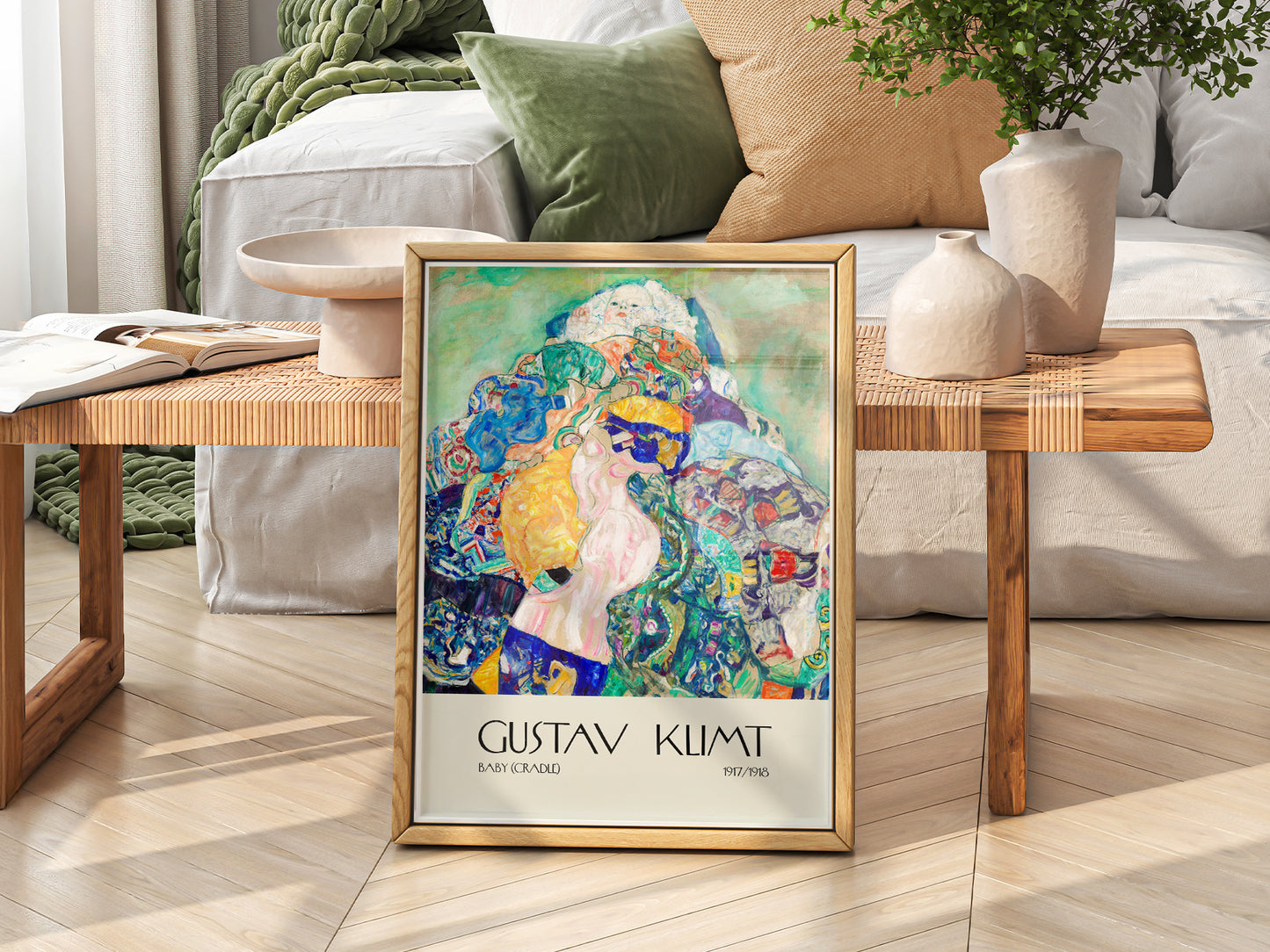 Gustav Klimt, Baby Cradle Print, Exhibition Poster, Fine Art Print
