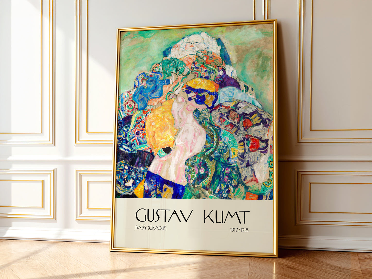 Gustav Klimt, Baby Cradle Print, Exhibition Poster, Fine Art Print