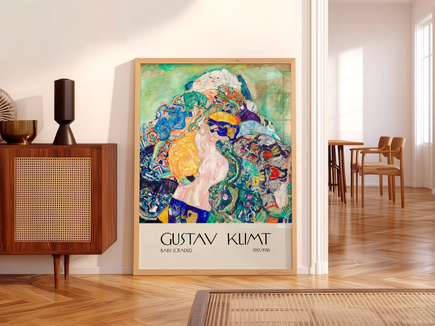 Gustav Klimt, Baby Cradle Print, Exhibition Poster, Fine Art Print