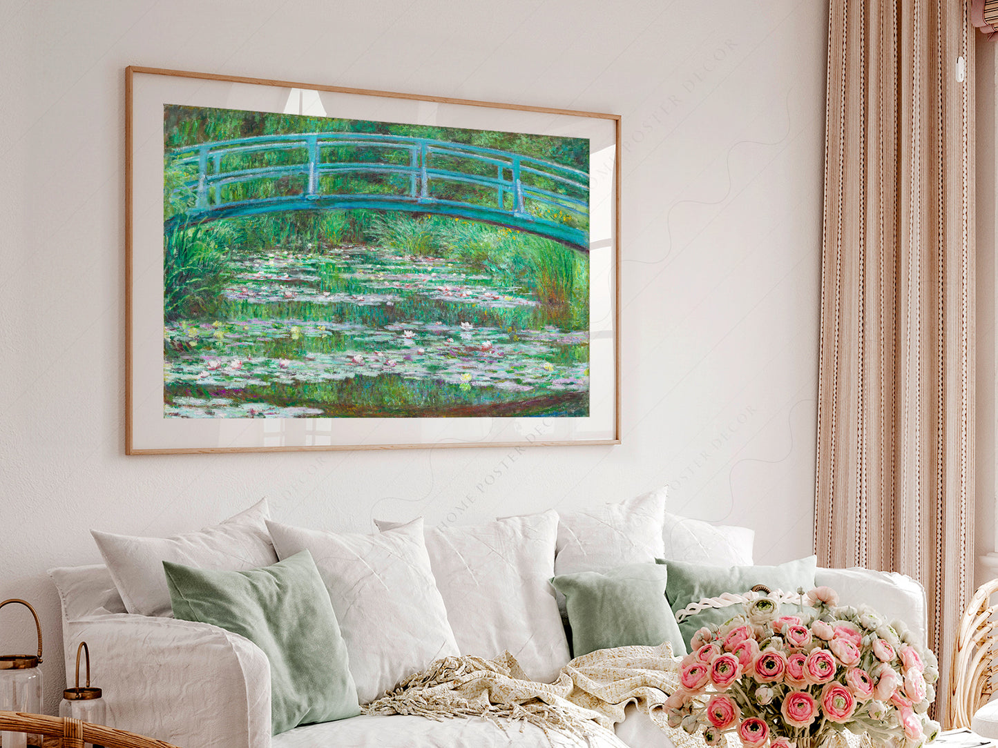 Claude Monet Poster, Bridge over a Pond of Water Lilies