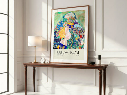Gustav Klimt, Baby Cradle Print, Exhibition Poster, Fine Art Print