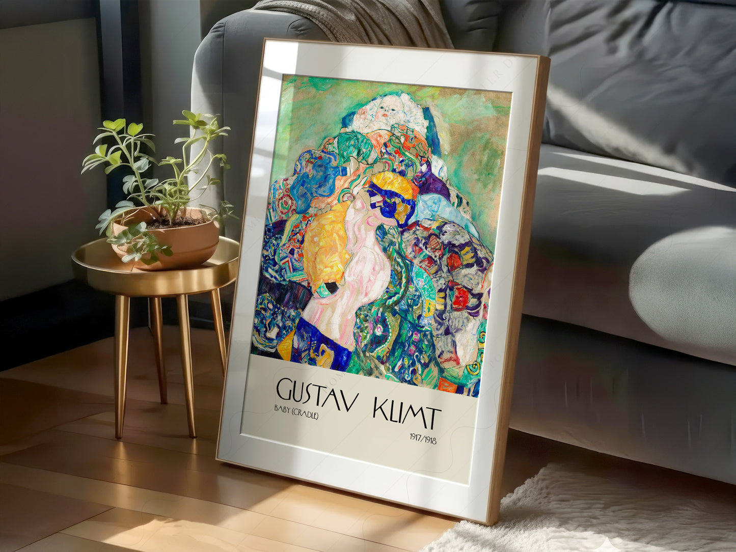 Gustav Klimt, Baby Cradle Print, Exhibition Poster, Fine Art Print