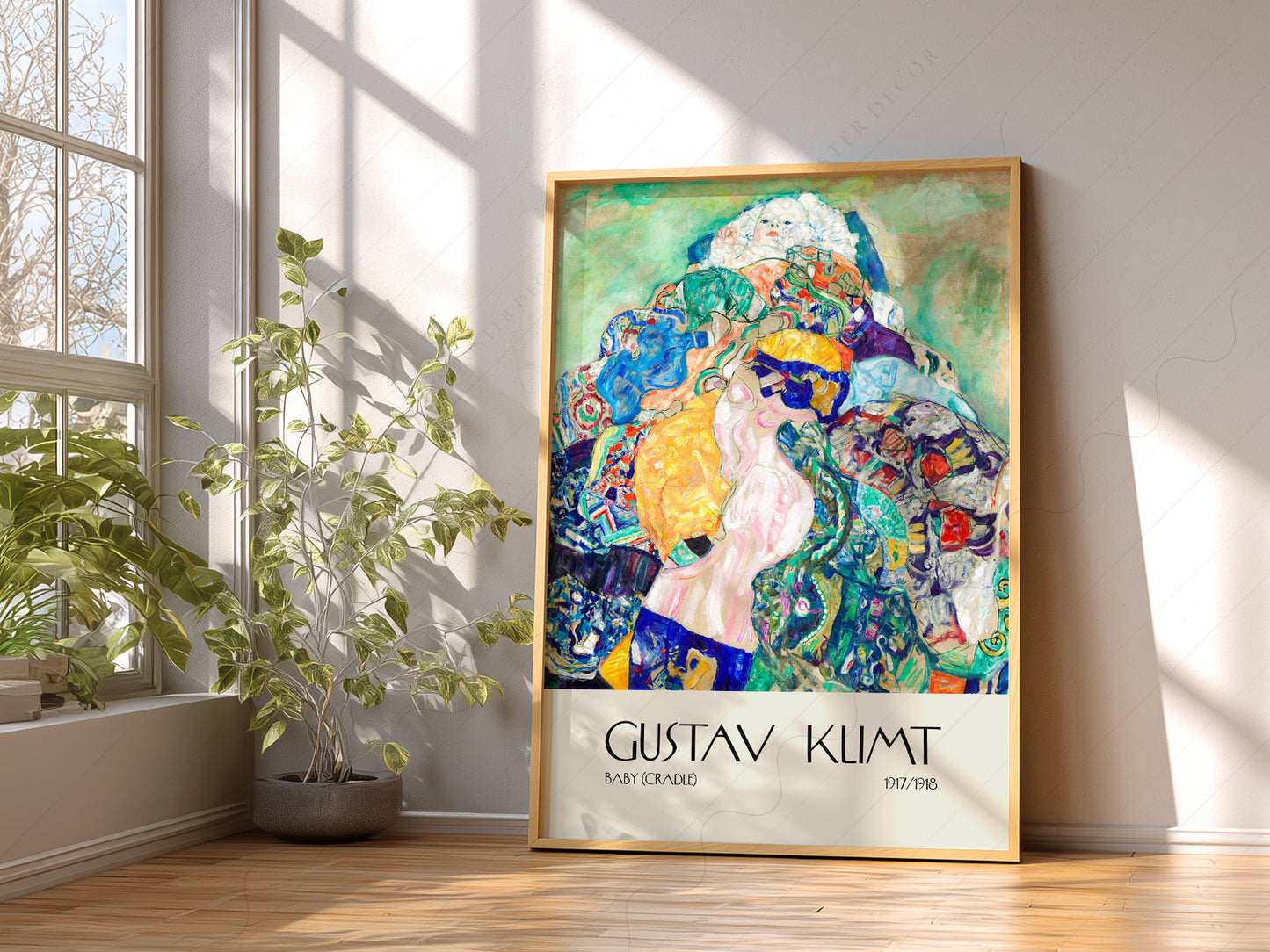 Gustav Klimt, Baby Cradle Print, Exhibition Poster, Fine Art Print