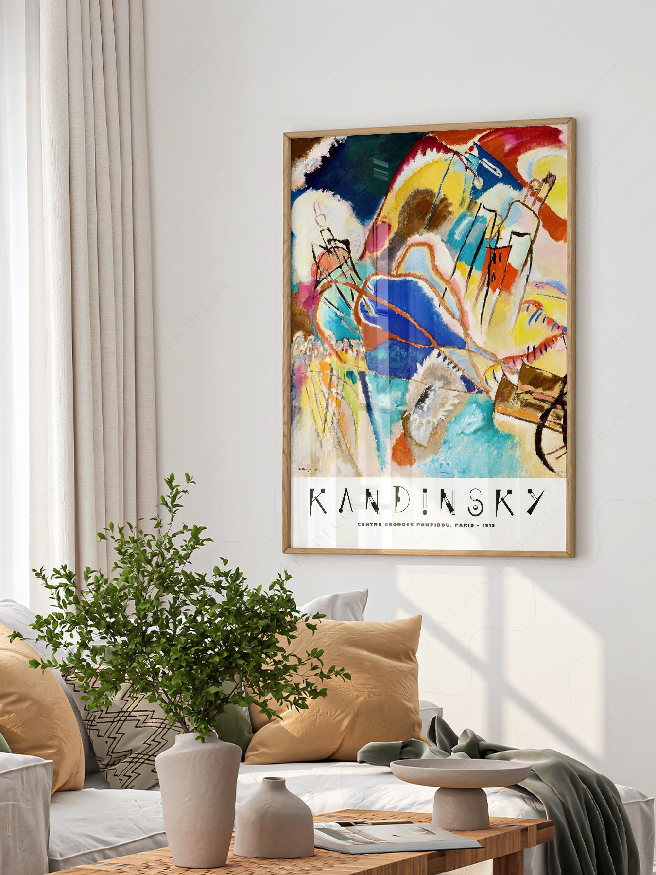 Close-up of Wassily Kandinsky Improvisation 1913 archival print on Premium Matte Paper