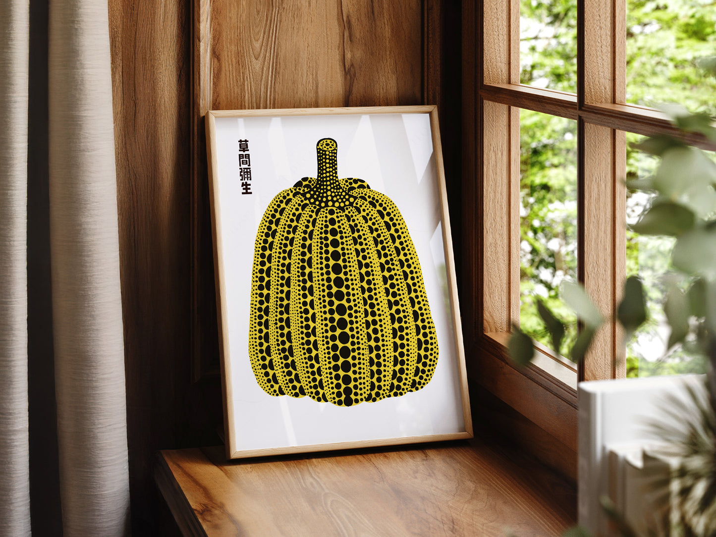 Yayoi Kusama Print, Contemporary Wall Decor, Pumpkin art