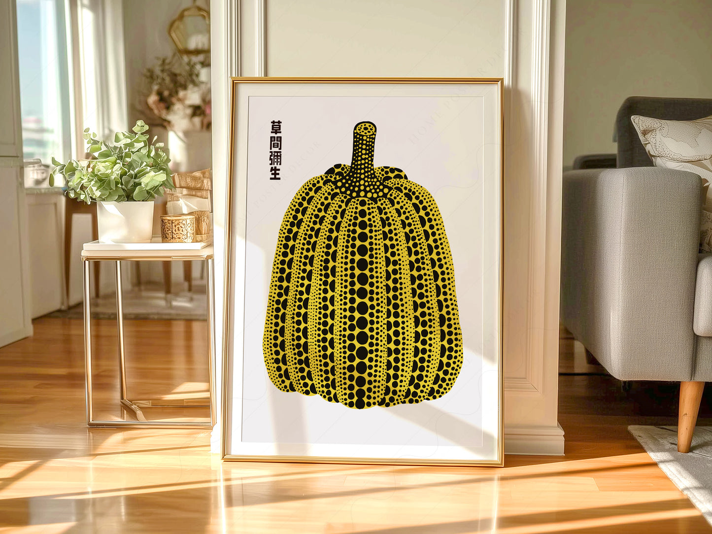 Yayoi Kusama Print, Contemporary Wall Decor, Pumpkin art
