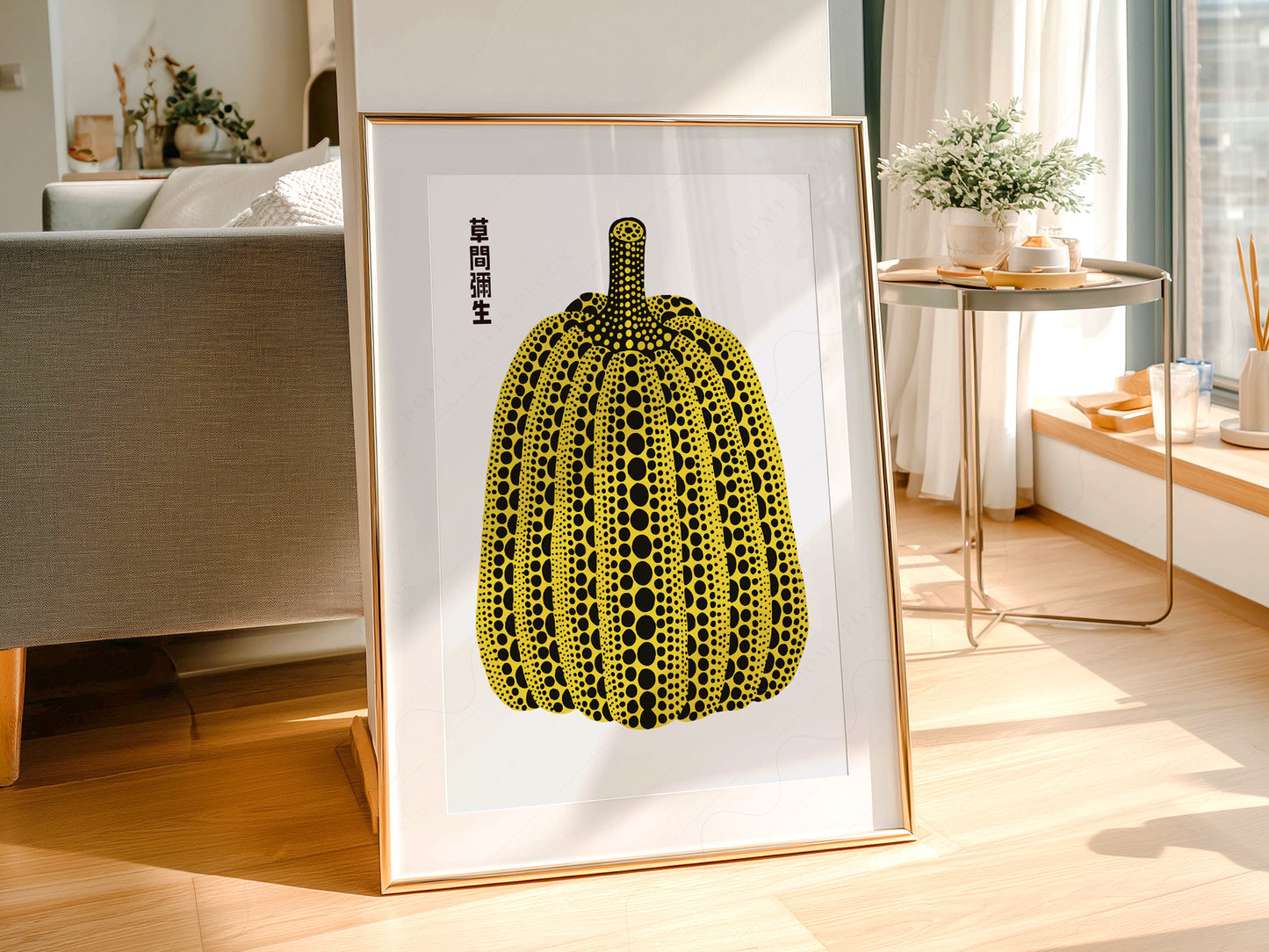 Yayoi Kusama Print, Contemporary Wall Decor, Pumpkin art