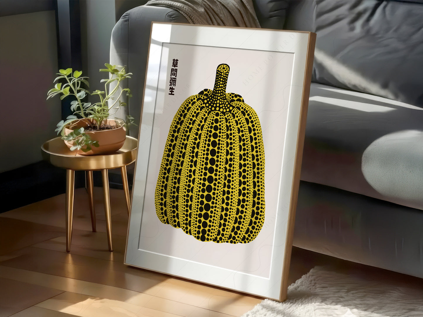 Yayoi Kusama Print, Contemporary Wall Decor, Pumpkin art