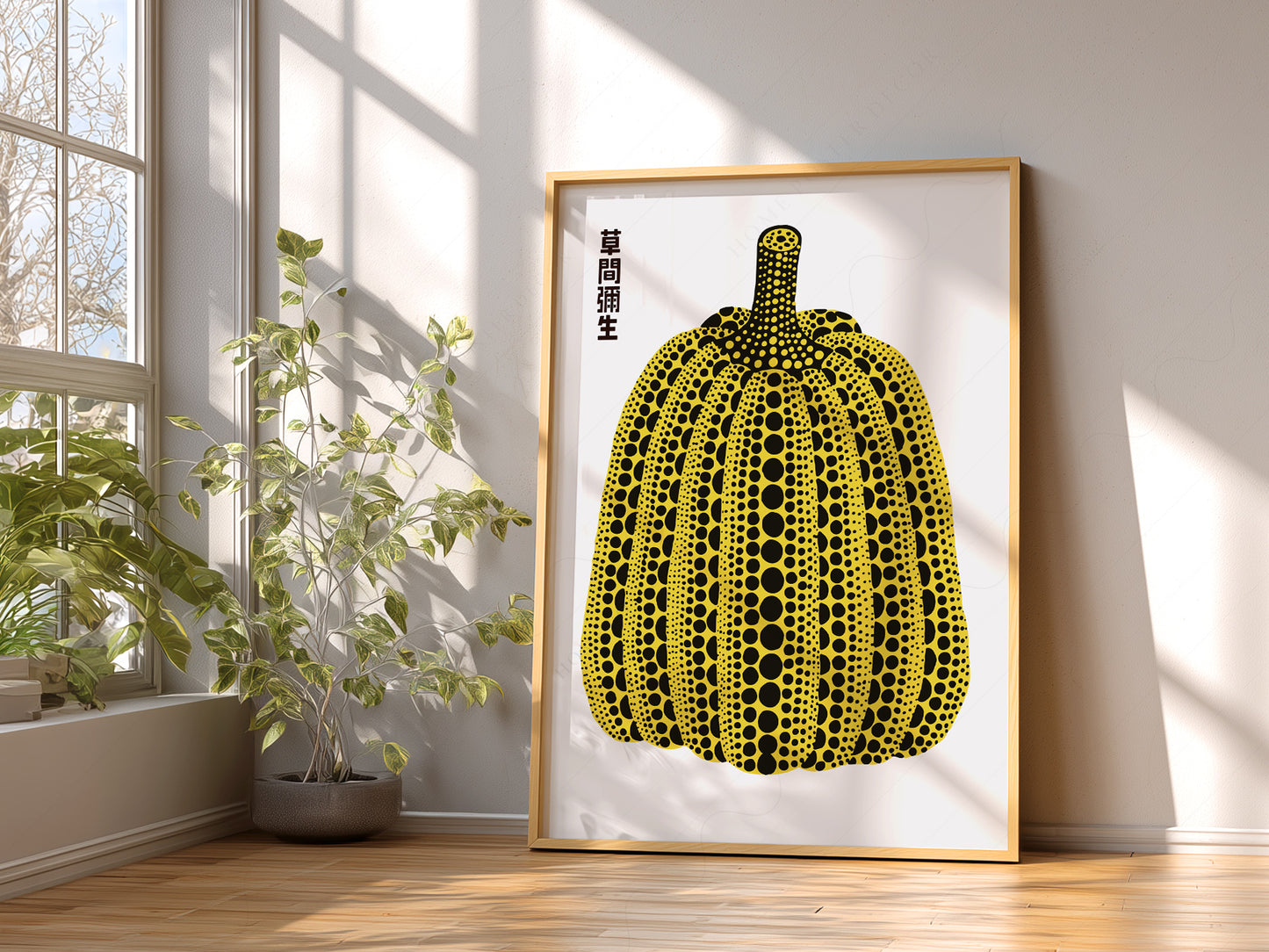 Yayoi Kusama Print, Contemporary Wall Decor, Pumpkin art
