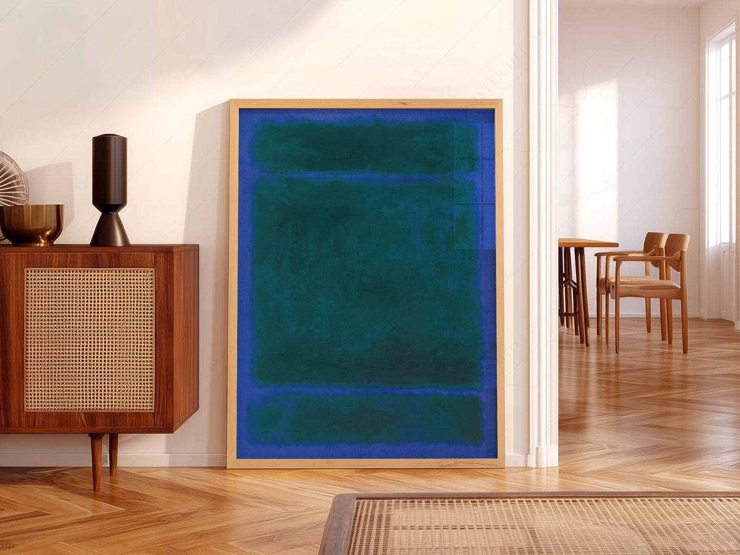 Mark Rothko wall art in a cozy home study or reading room