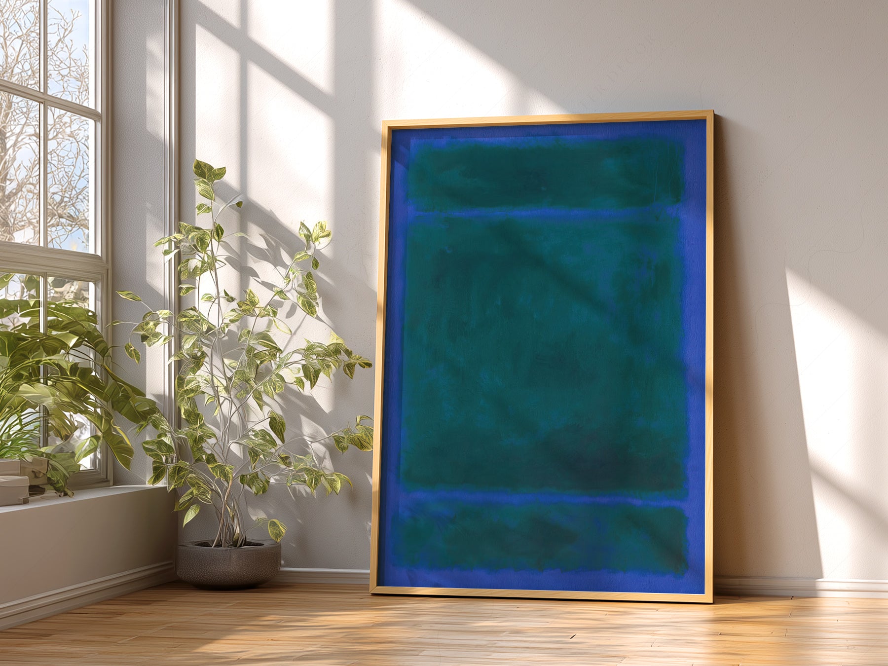 Close-up of Mark Rothko Blue Green Untitled archival print on Premium Matte Paper