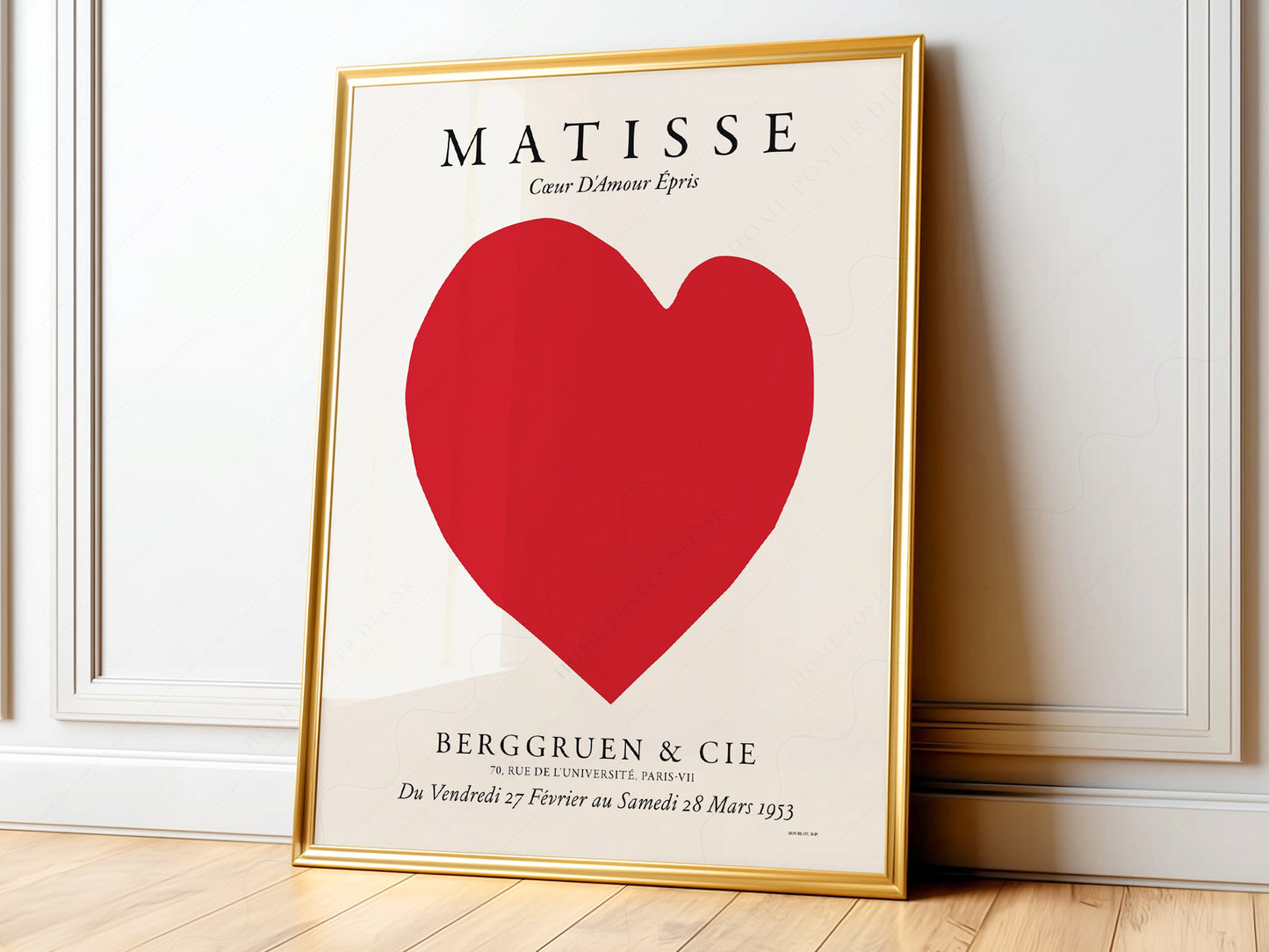 Henri Matisse, Red Heart Print, Love Print