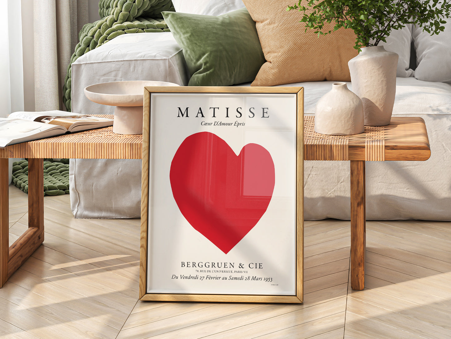 Henri Matisse, Red Heart Print, Love Print