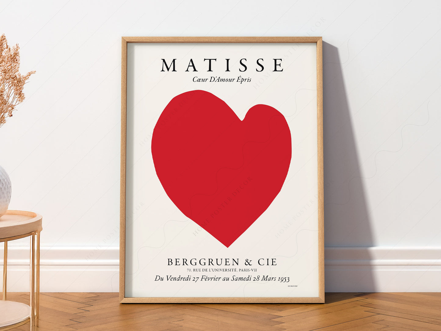 Henri Matisse, Red Heart Print, Love Print