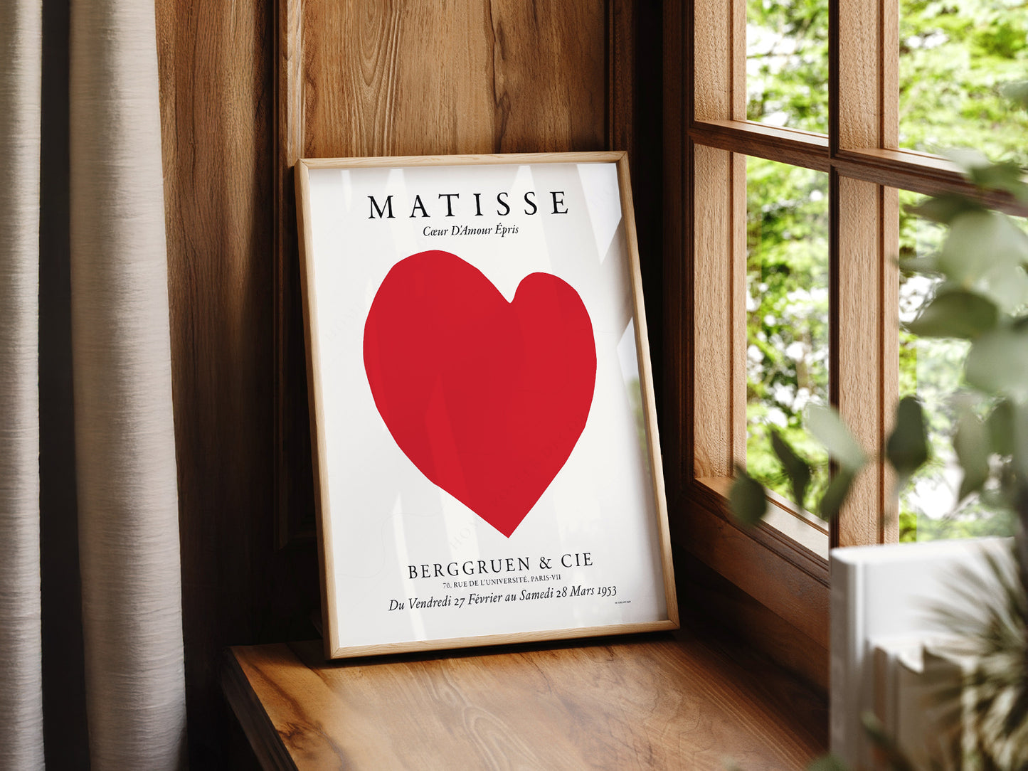 Henri Matisse, Red Heart Print, Love Print