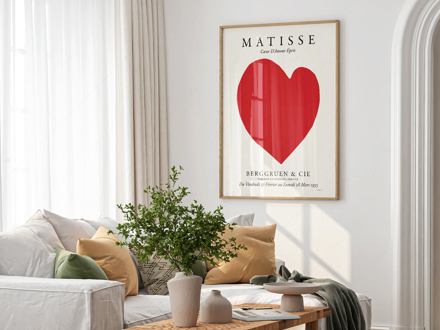 Henri Matisse, Red Heart Print, Love Print