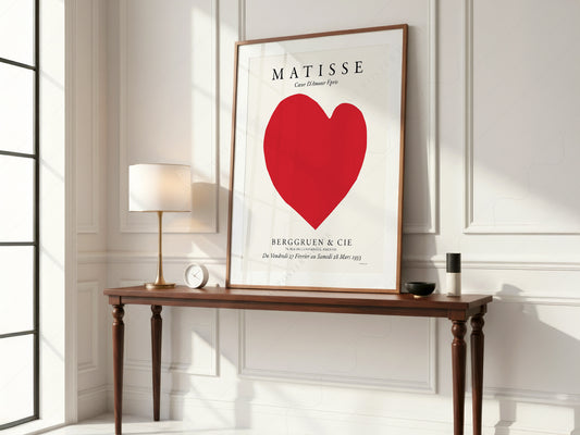 Henri Matisse, Red Heart Print, Love Print