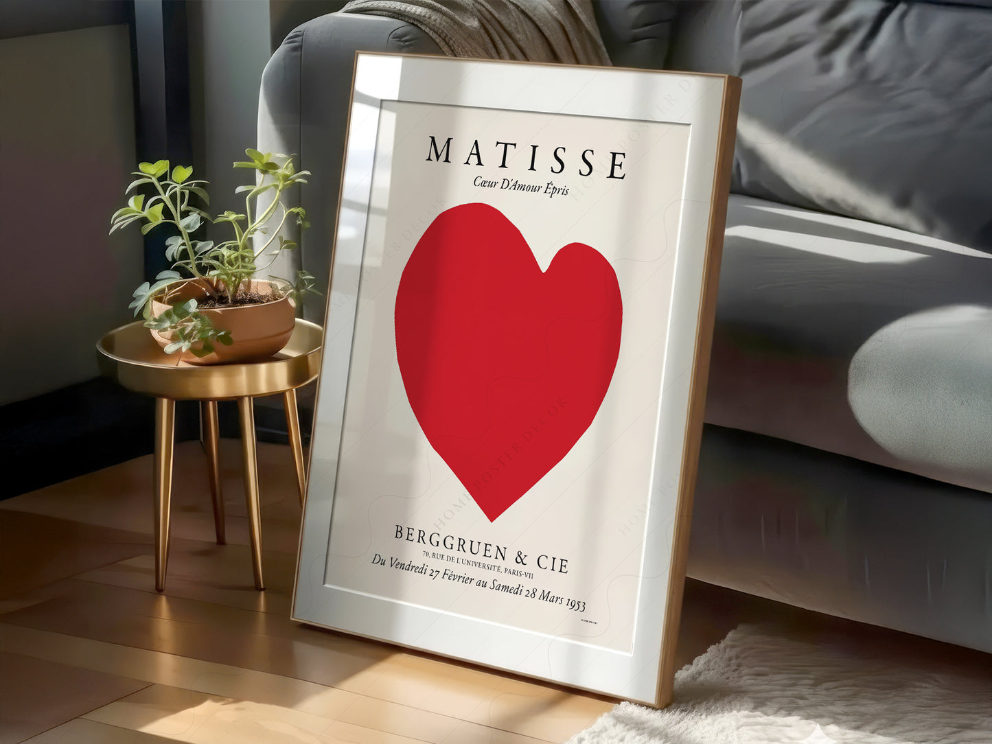 Henri Matisse, Red Heart Print, Love Print