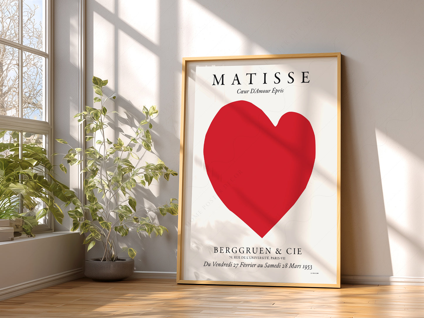 Henri Matisse, Red Heart Print, Love Print