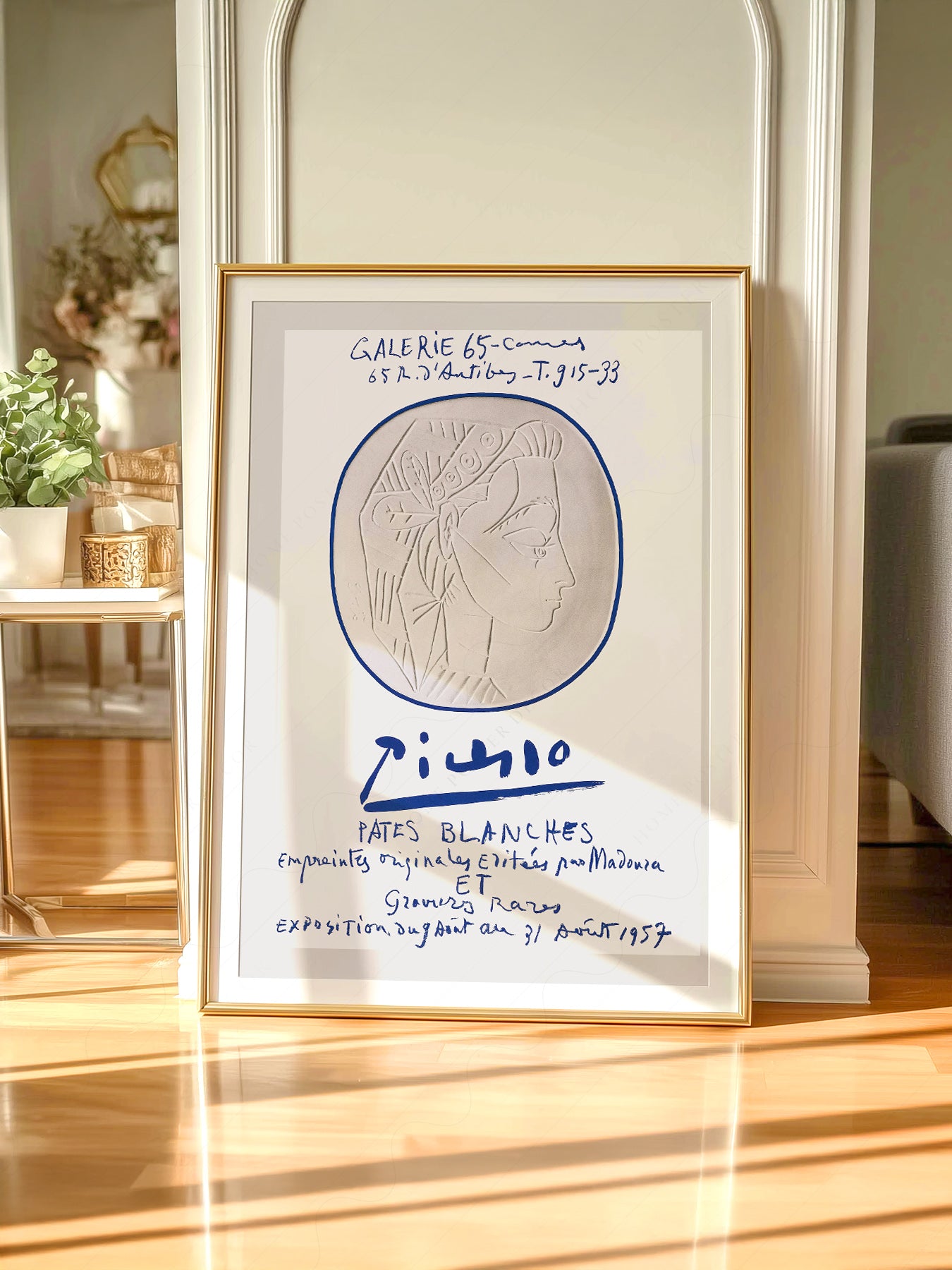 Gallery wall featuring Pablo Picasso Galerie 65 Pâtes Blanches fine art print