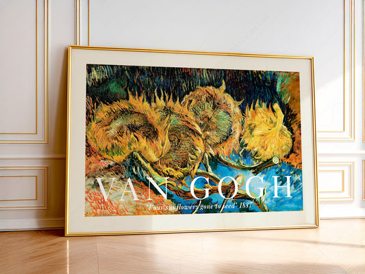 Van Gogh Print, Four Sunflowers Gone to Seed