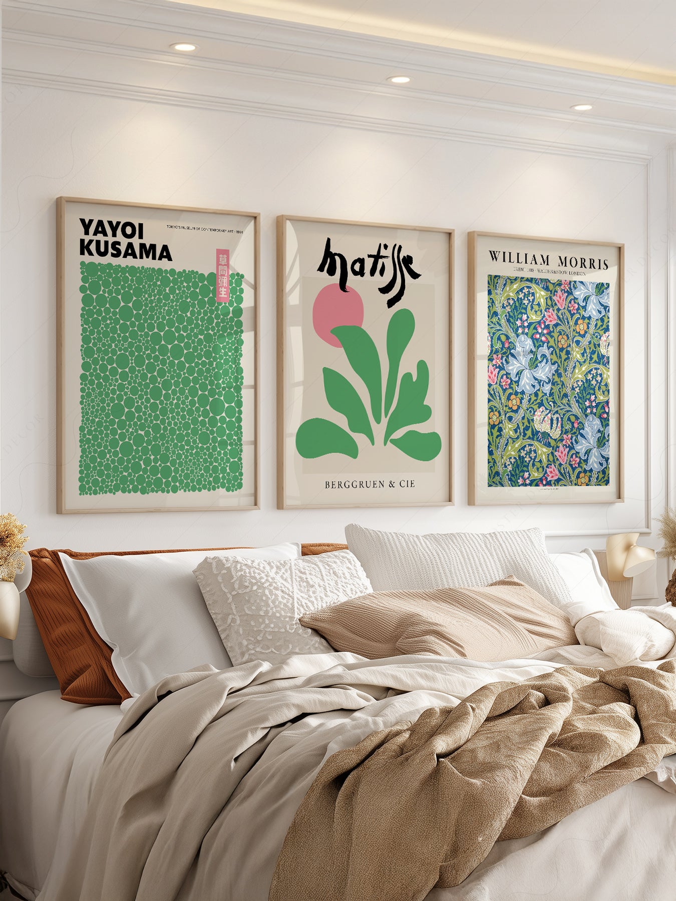 Matisse Kusama William Morris Set of 3 Prints – Modern – museum quality art print