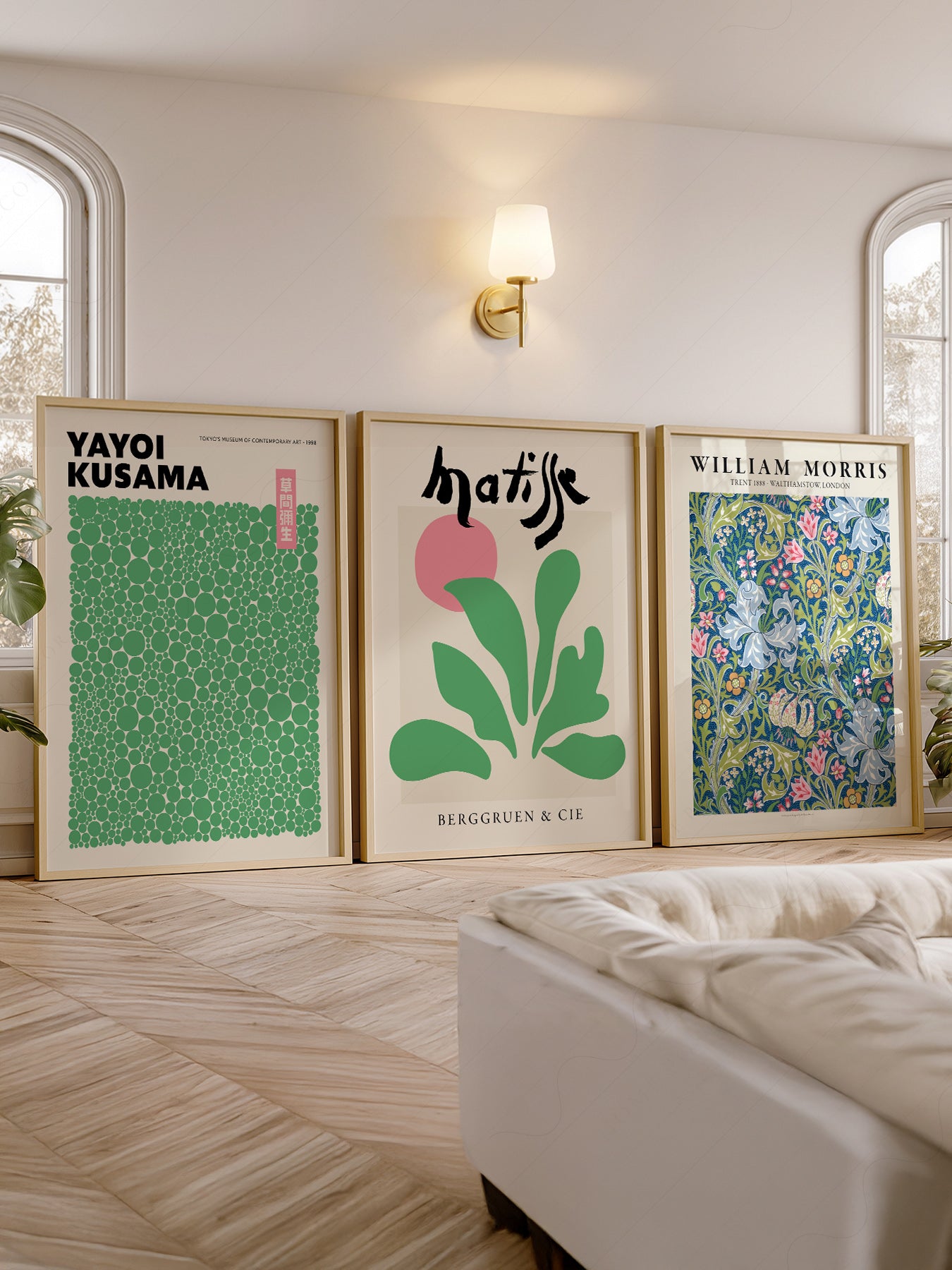 Matisse Kusama William Morris Set of 3 Prints – Modern – classic art print reproduction