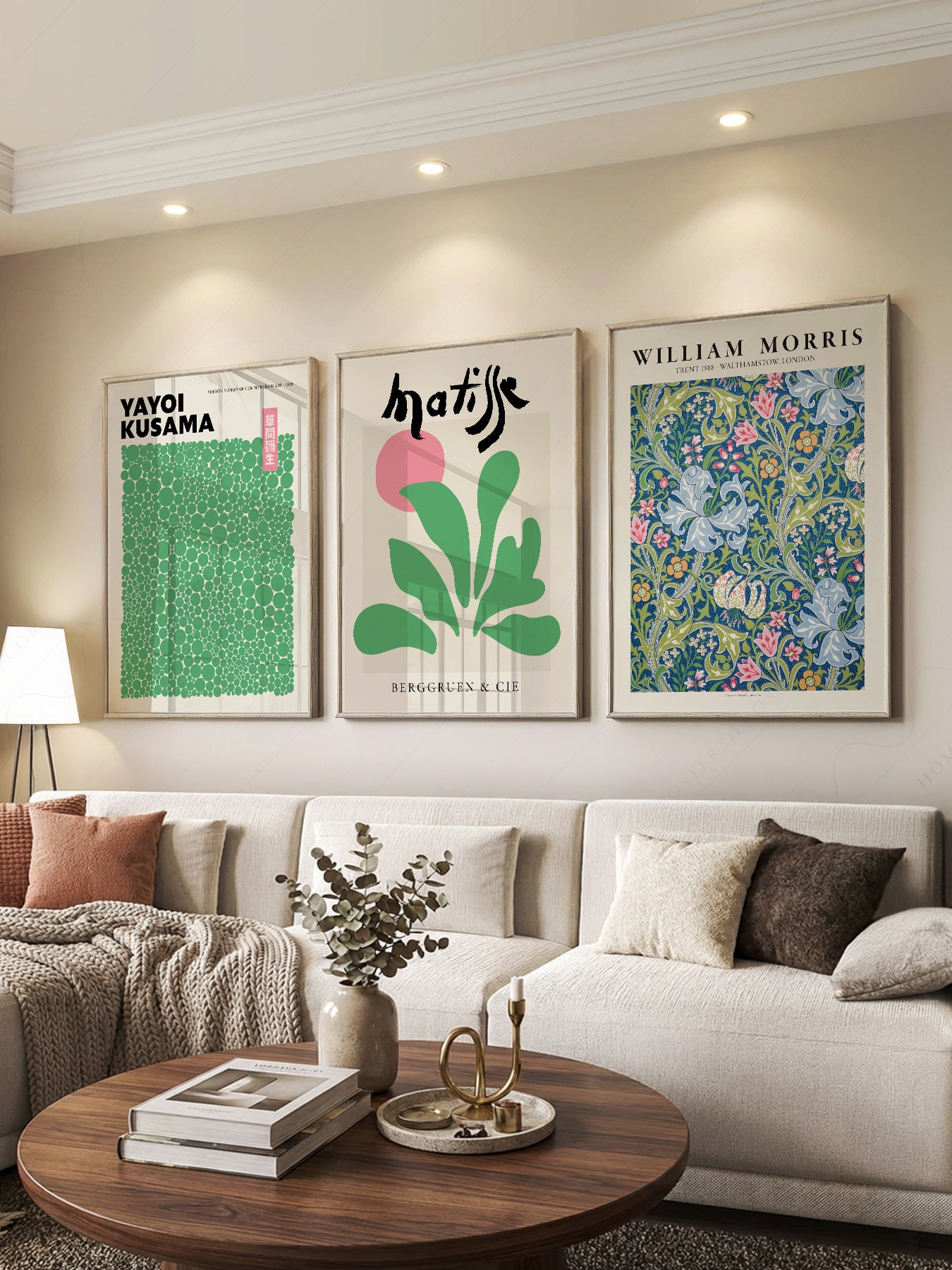 Matisse Kusama William Morris Set of 3 Prints – Modern – art poster for living room